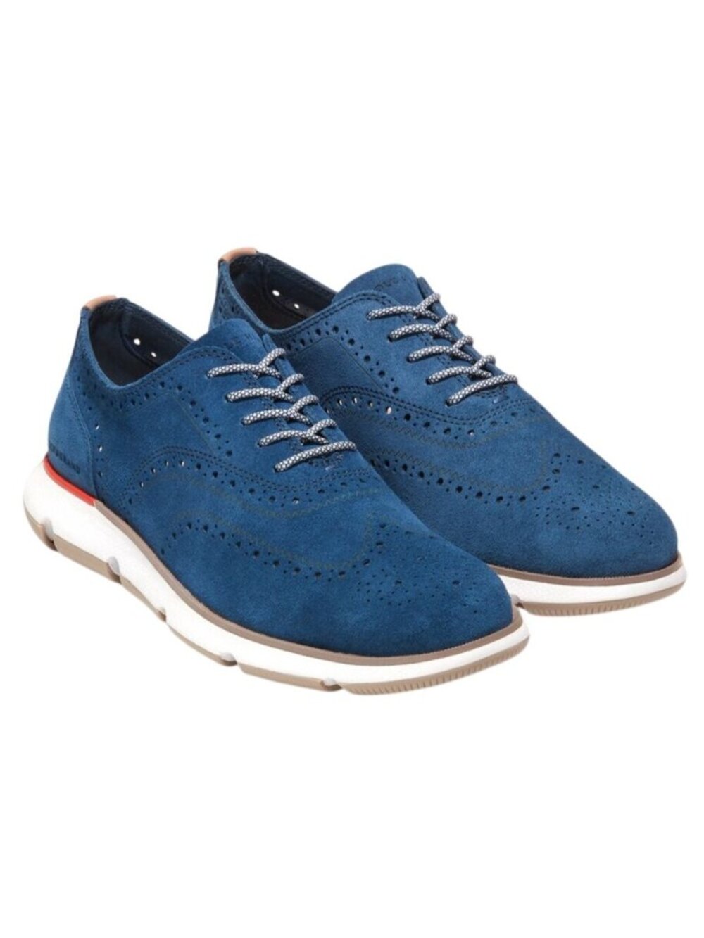 Cole Haan ZeroGrand Blue Suede Wingtip Oxford Men’s Size 9M New